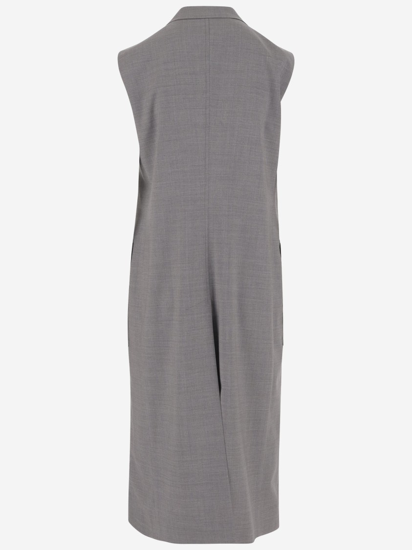 Shop Tagliatore Sleeveless Double-breasted Coat In Grey