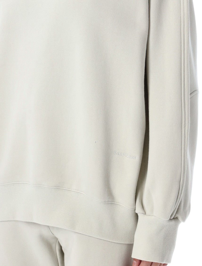 Shop Low Classic Elbow Stitch Sweatshirt With Mockneck And Raglan Sleeves