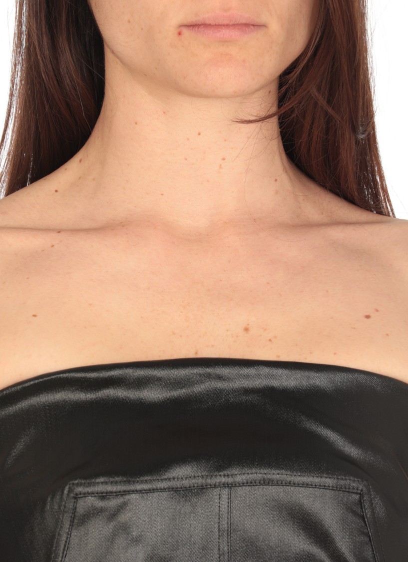 Shop Rick Owens Fitted Black Cotton Top