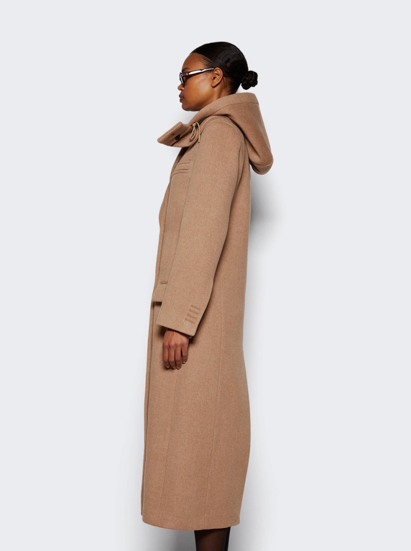Shop Proenza Schouler Reed Hooded Brushed Melange Wool Coat