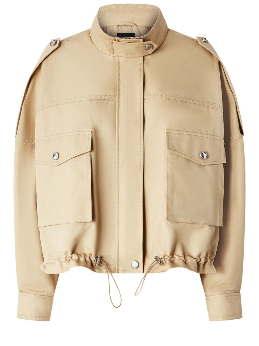 Pinko Cotton Blend Waterproof Jacket In Multi