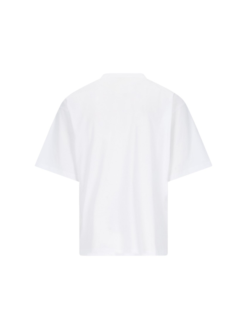 Marni White Cotton T-shirt With Logo Print