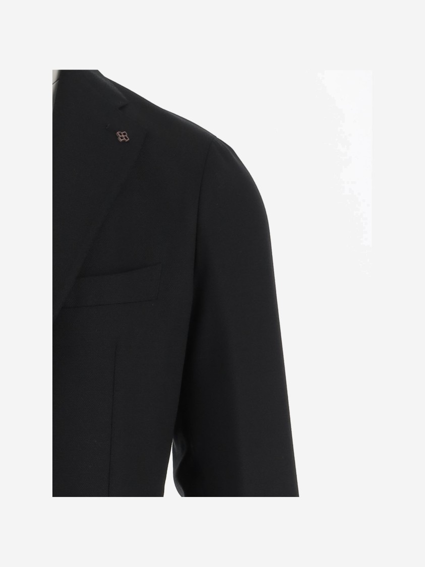 TAGLIATORE TAGLIATORE STRETCH WOOL SINGLE-BREASTED JACKET