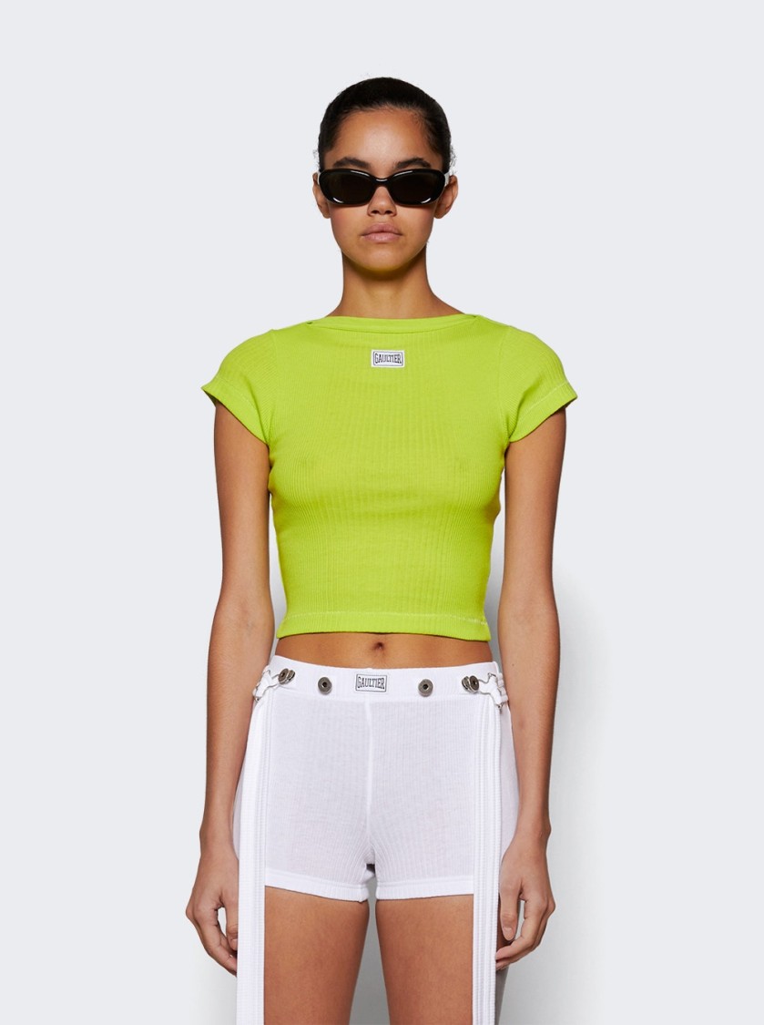 Jean Paul Gaultier The Gaultier Short Sleeves T-shirt In Green