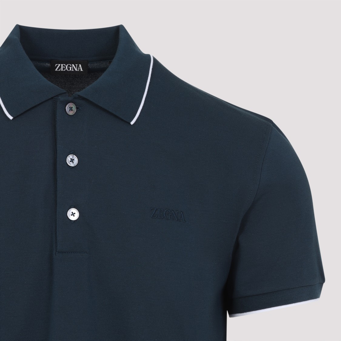 Shop Zegna Classic Polo T-shirt In Blue
