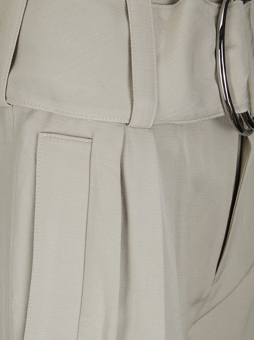 Jw Anderson J. W. Anderson High Waisted Trousers Wide Leg With Darts In Neutral