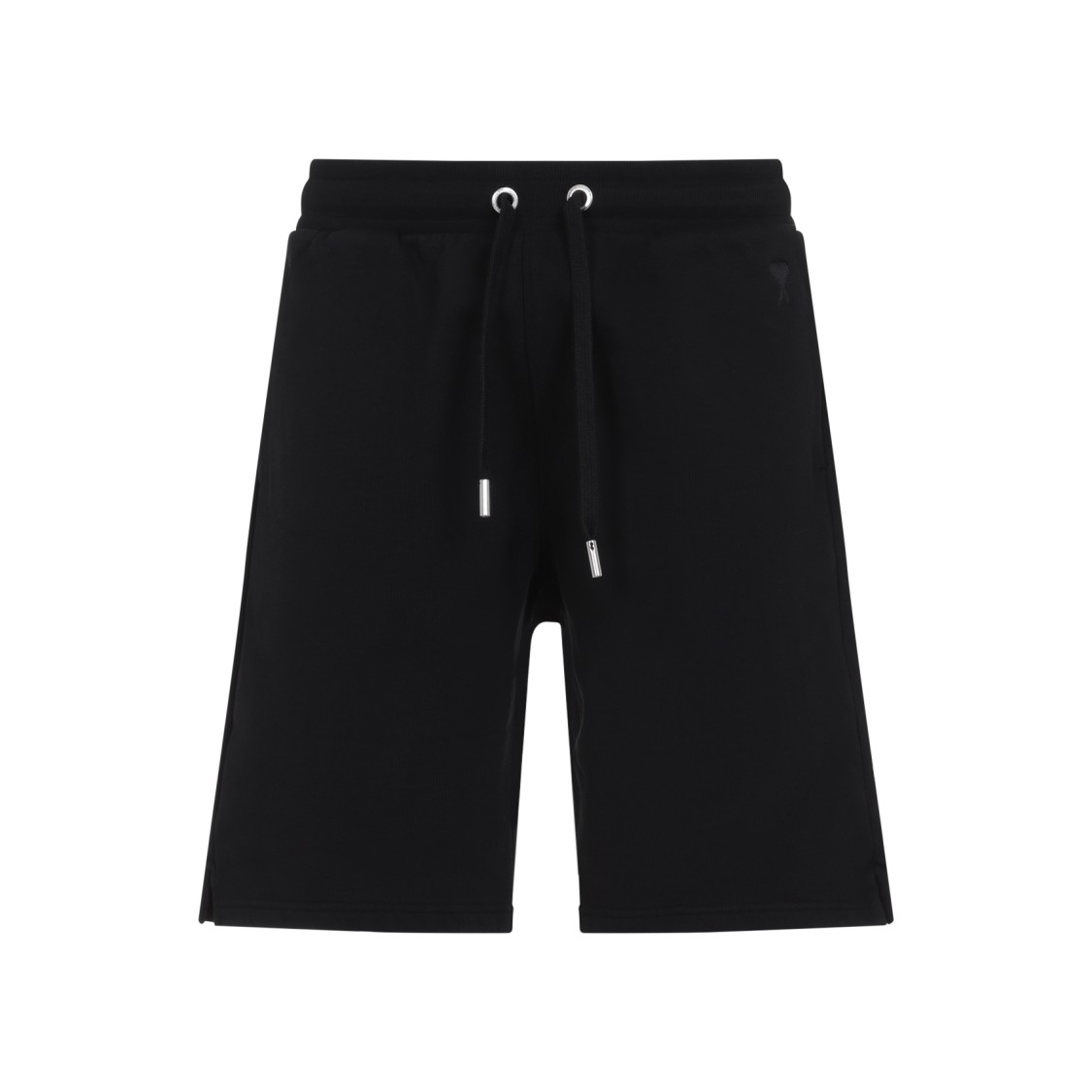 AMI ALEXANDRE MATTIUSSI AMI STRAIGHT ADC DYE BLACK COTTON SHORTS