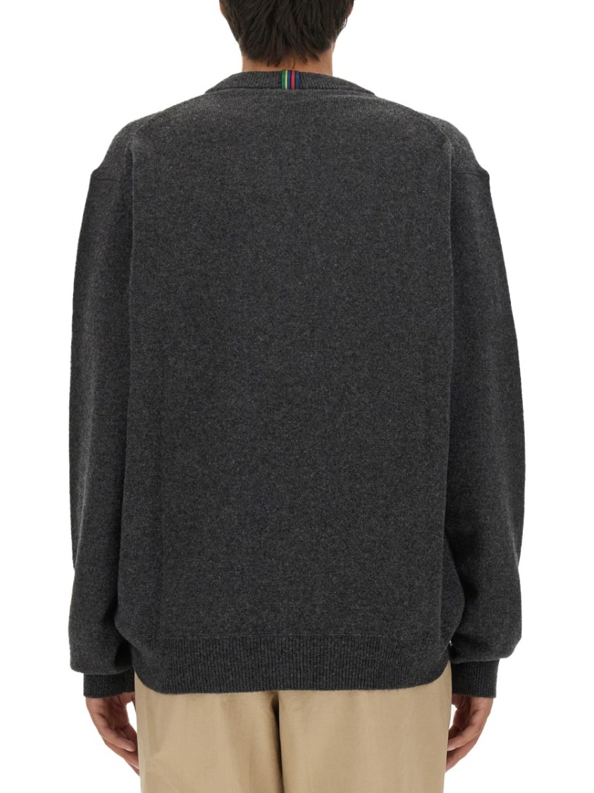 Ps By Paul Smith Ps Paul Smith Relaxed Fit Merino Wool Cardigan In Gray