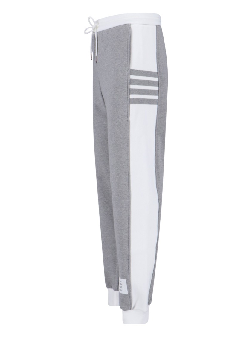 Thom Browne "4-bar" Track Pants – Light Grey In Gray