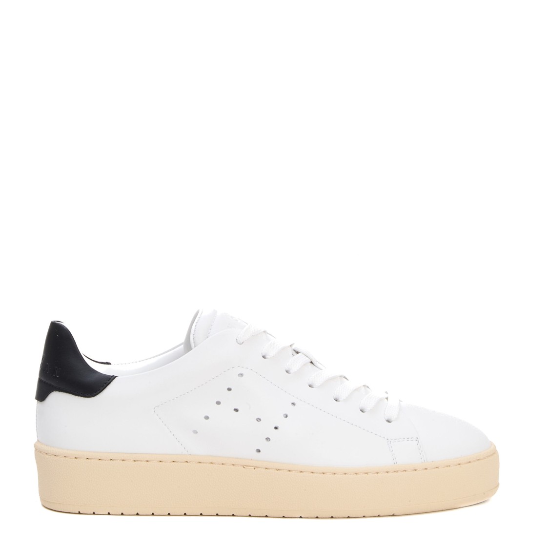 Hogan New White Leather Cassette Black Spoiler Sneakers In White