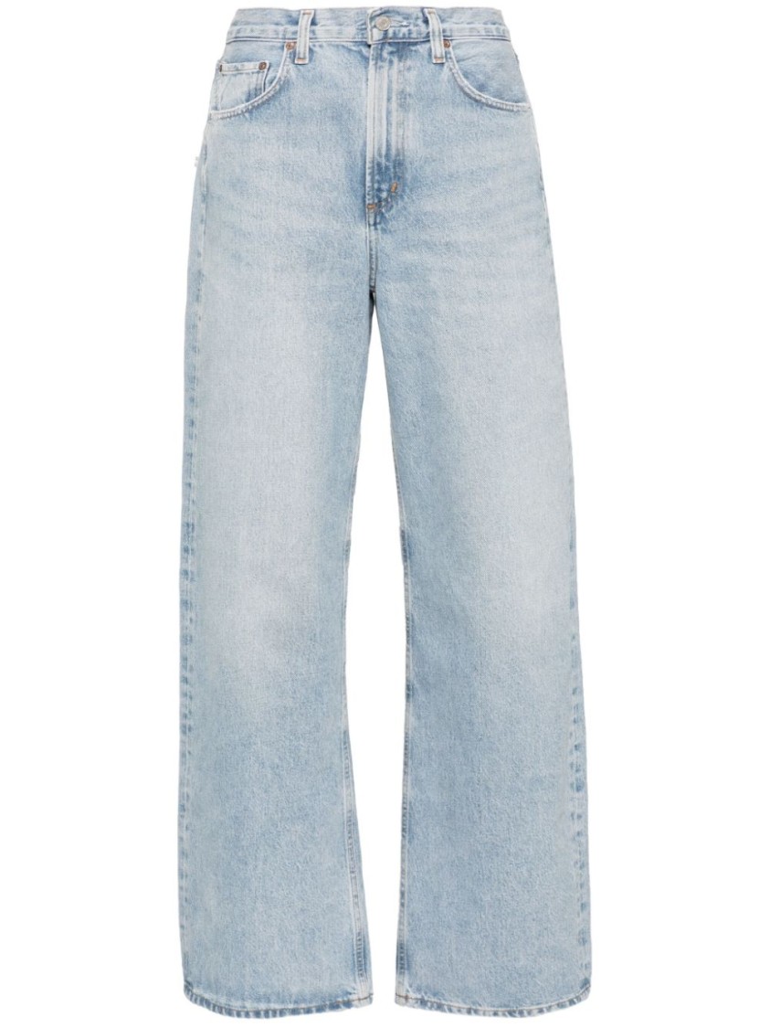 Agolde Low Slung Baggy Jeans In Blue