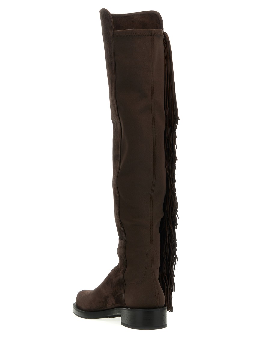 Stuart Weitzman 5050 Bold Fringe' Boots In Brown