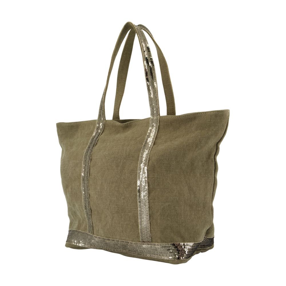 Vanessa Bruno M Zippe Shopper Bag - Linen - Khaki In Gray