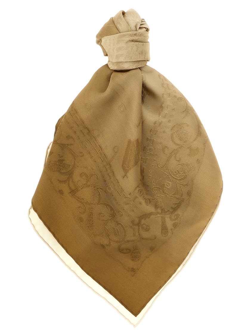 Ferragamo 'palazzo' Scarf In Brown