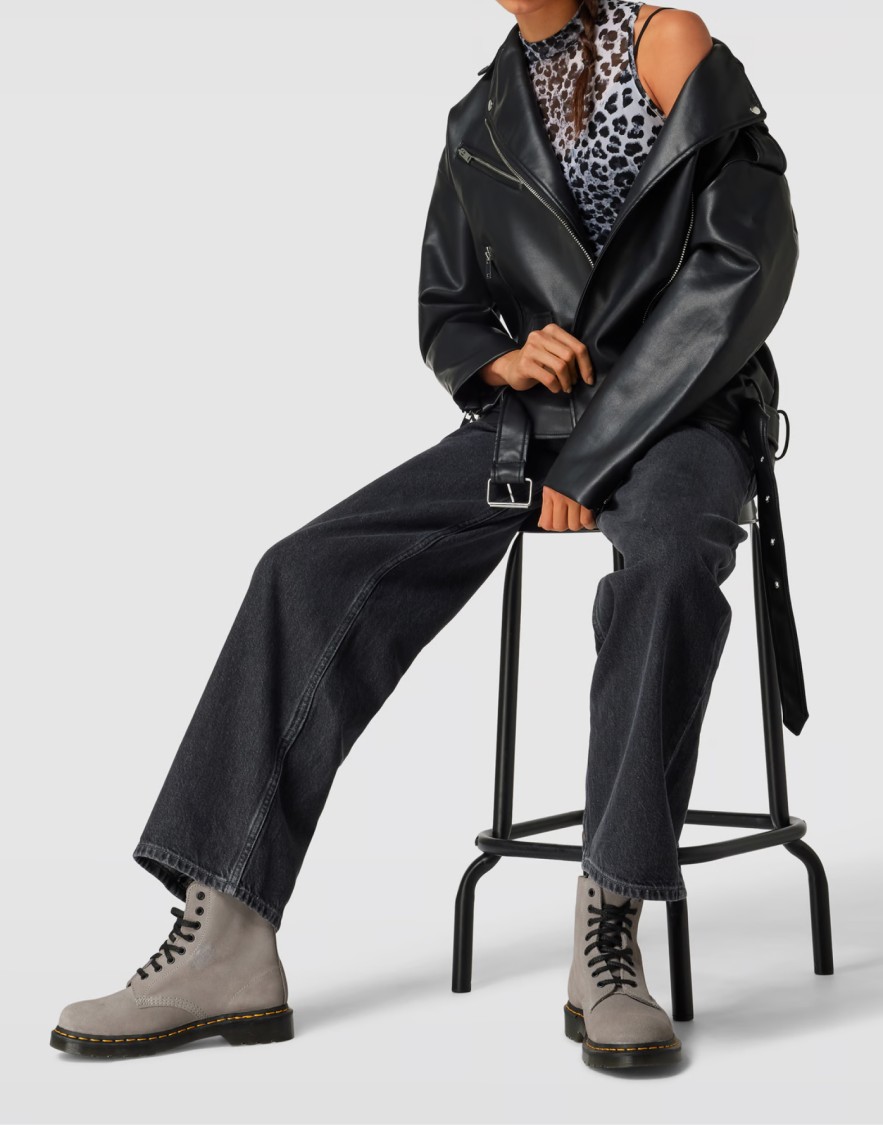 Dr. Martens' Dr. Martens 1460 Pascal Combat Boots In Gray