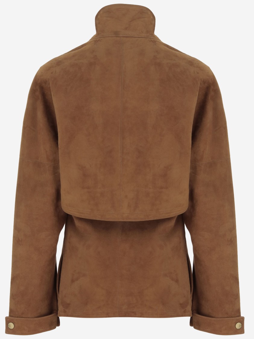 Darkpark Contour Cindy Suede Jacket In Brown