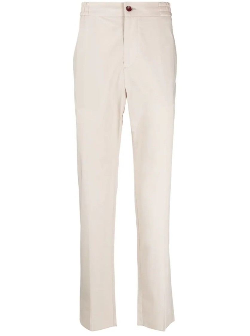 Etro Tailored Jogger Pants With Button Accents In White