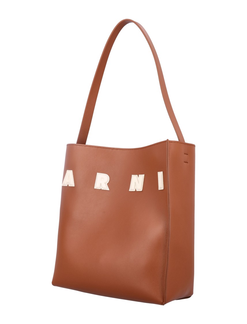 Marni Museum Hobo Small Bag In Brown