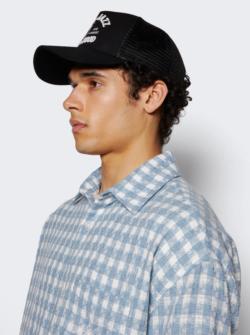 Amiri Jazz Wolf Trucker Hat Black