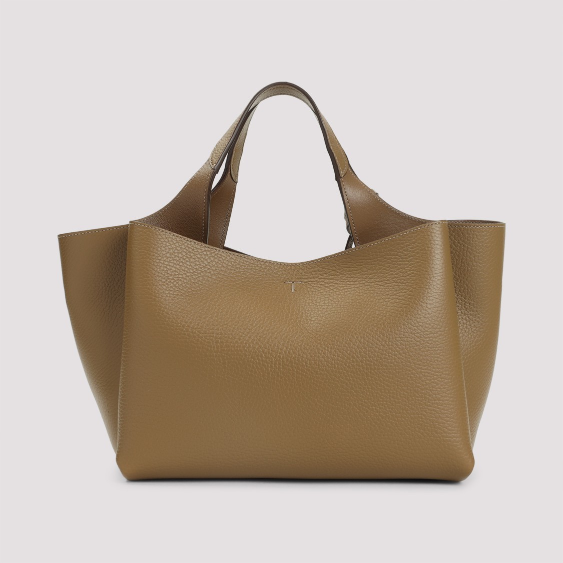 Tod's Mini T Pend Leather Top Handle Bag In Brown