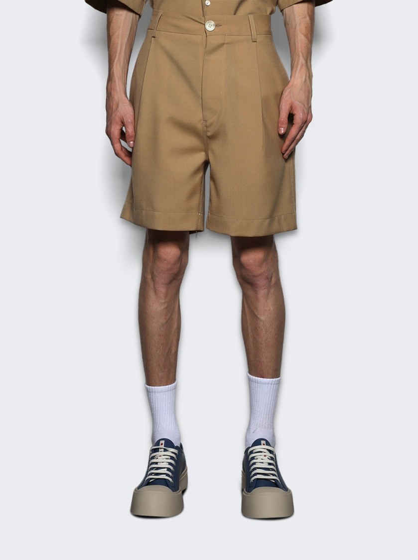 Shop Marni Tailored Shorts Beige In Brown