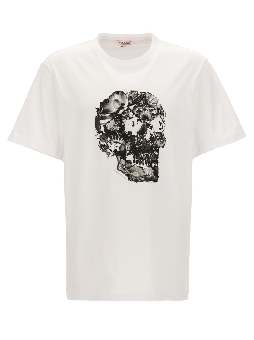 Alexander Mcqueen Mcqueen Men Printed T-shirt In White