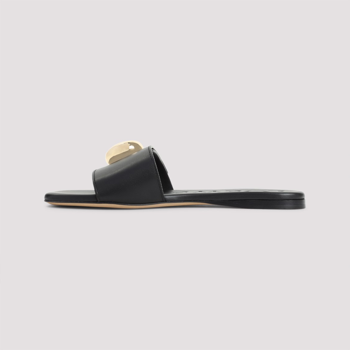 Loewe Women Pebble Calfskin Slide In Black