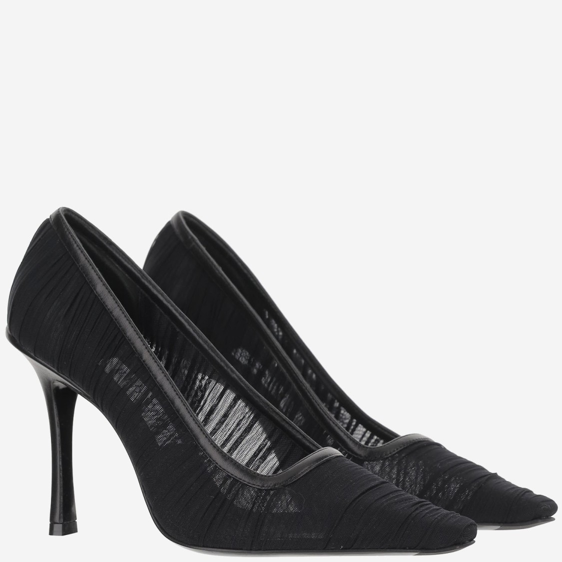 Jimmy Choo Square Toe High Heels In Black