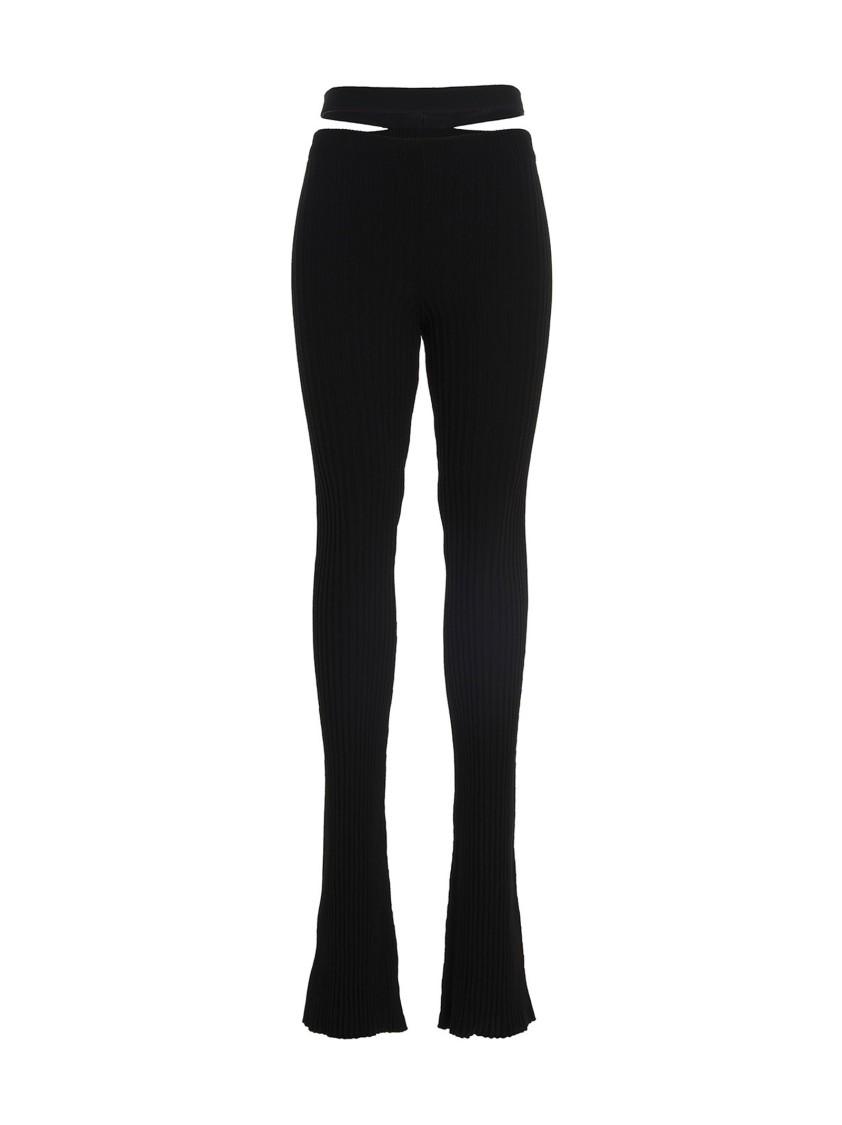Andreädamo Andreâdamo Ribbed Flared Trousers In Black