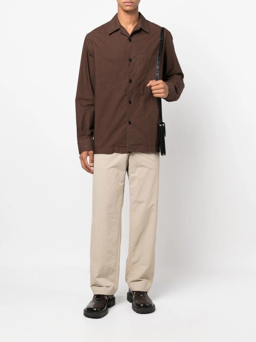 Nanushka Relaxed Fit Trousers With Elastic Waistband And Textured Fabric In Neutral