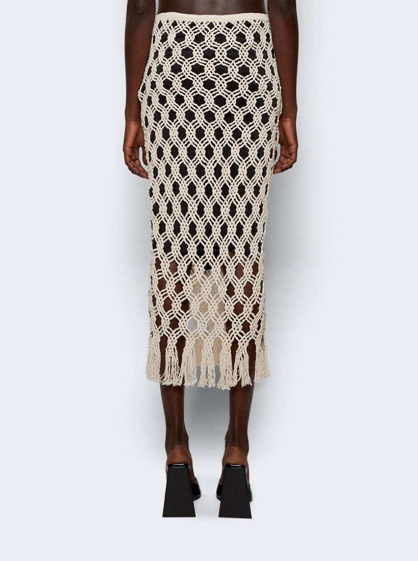 Shop Diotima Sparrow Skirt Natural & Black In Neutrals