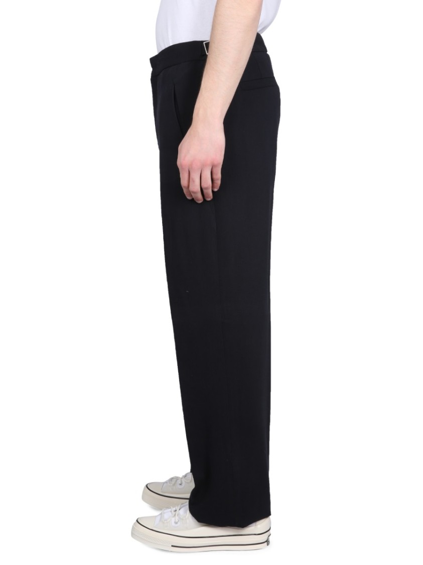Pt Torino Pants With Belt Loops And Pockets In Black