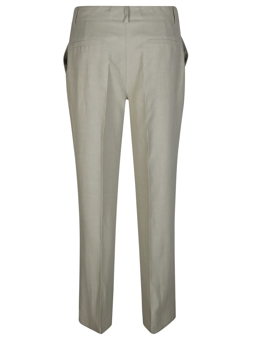 P.a.r.o.s.h Parosh Straight-leg Tailored Trousers With Clean Front In Gray