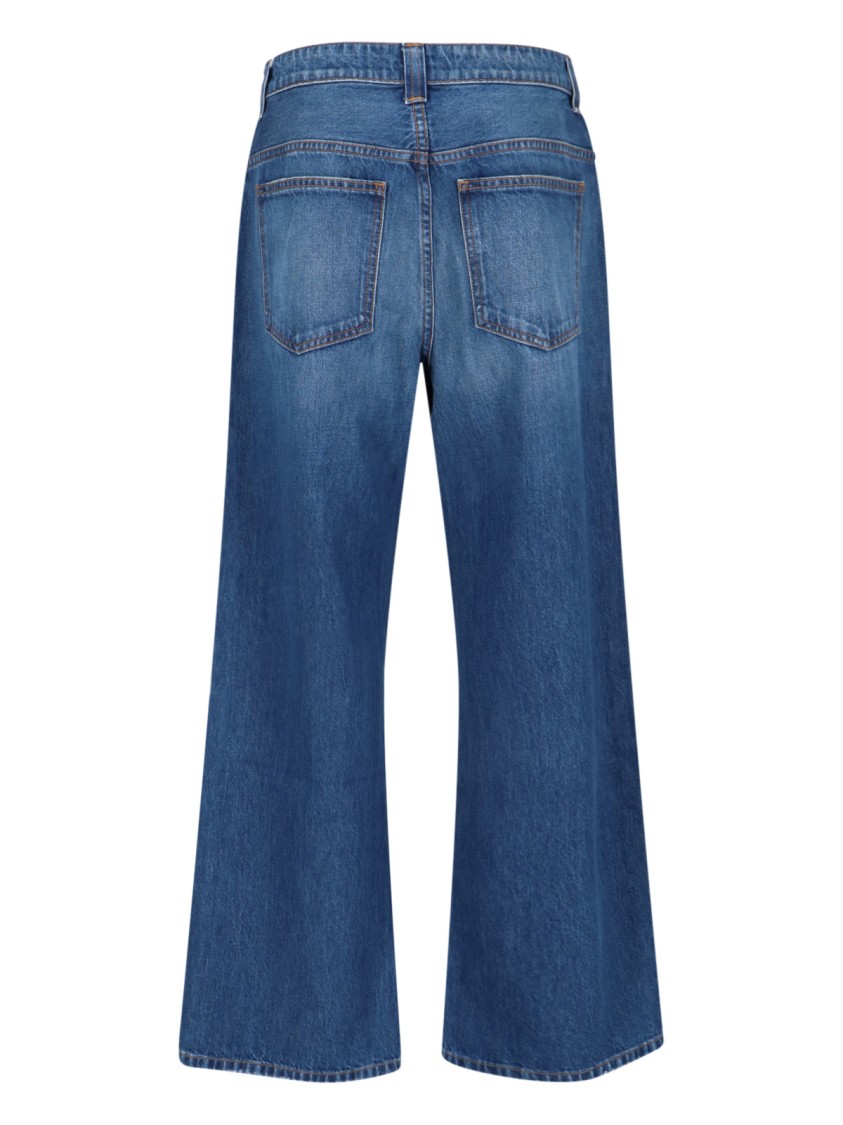 Khaite Denim Trousers With Belt Loops In Blue