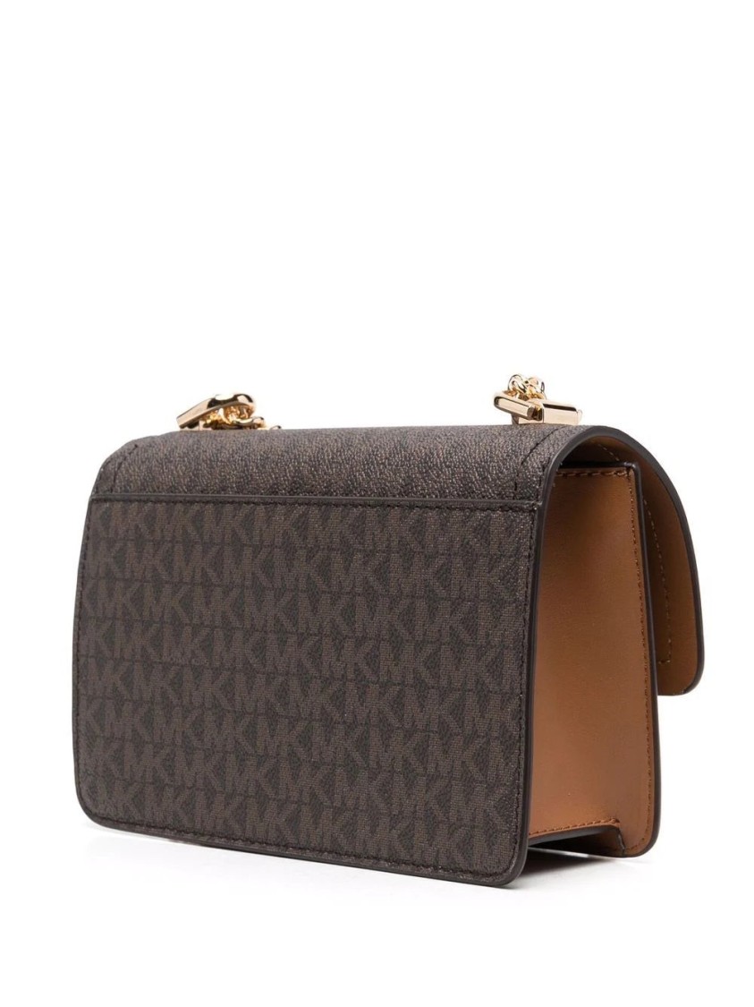 Michael Kors Heather Extra-small Crossbody In Brown