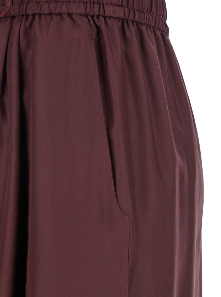 Shop Forte Forte Bordeaux Pants With Elastic Drawstring Waist