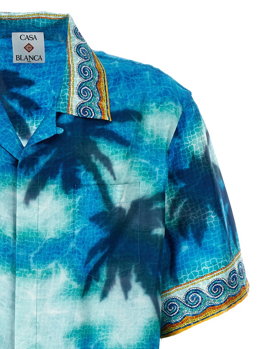 Tシャツ・カットソー Casablanca 'Caustics Emblem' shirt Casablanca Caustics Emblem Shirt Turquoise In Blue | ModeSens