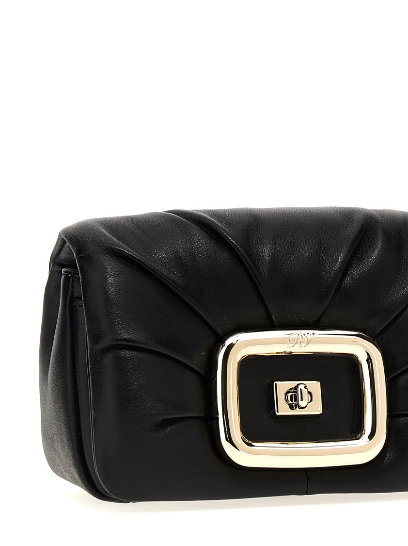 Roger Vivier 'mini Viv' Choc' Crossbody Bag In Black