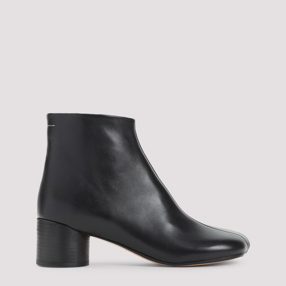 Shop Mm6 Maison Margiela Mm6 By Maison Margiela Black Ovine Leather Ankle Boots