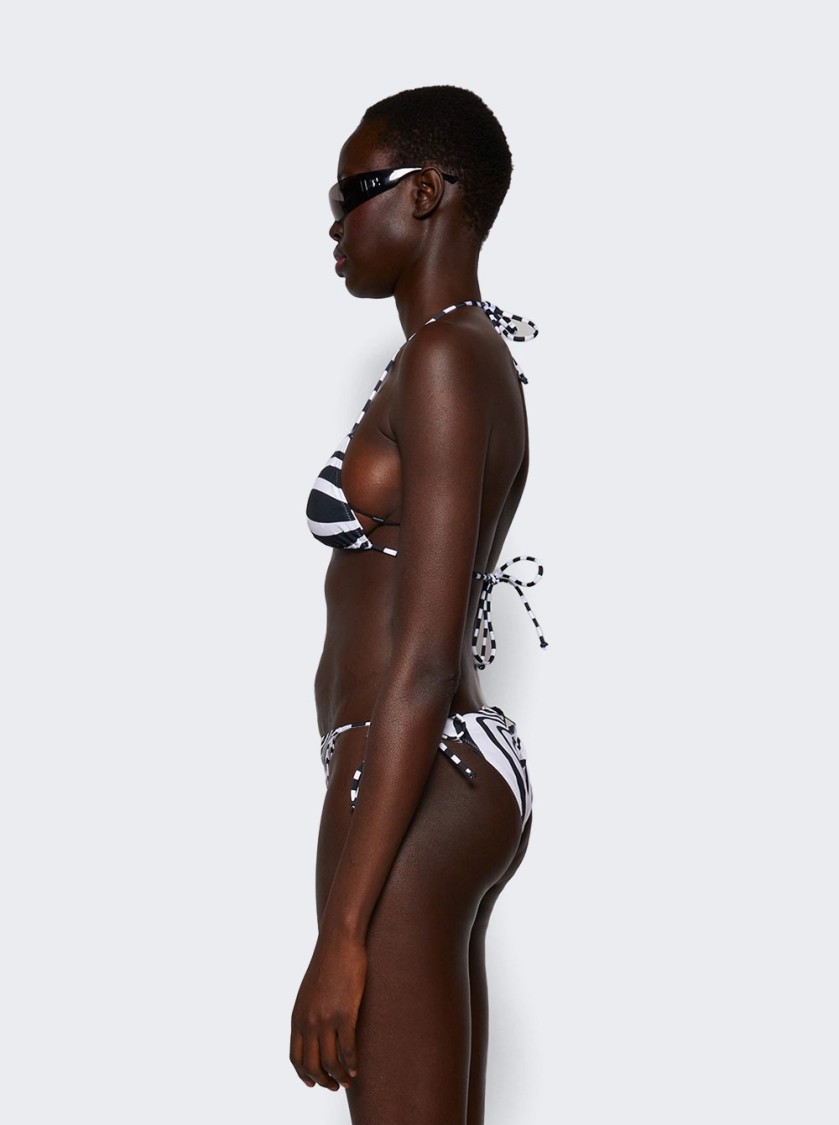 Jean Paul Gaultier Mariniere Body Morphing Bikini Set White In Multicolor