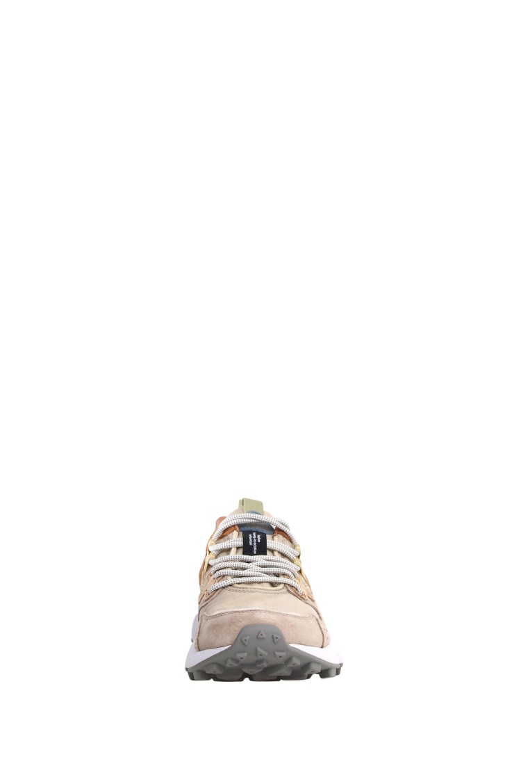 Flower Mountain Multicolor Suede Sneakers With Trekking Laces