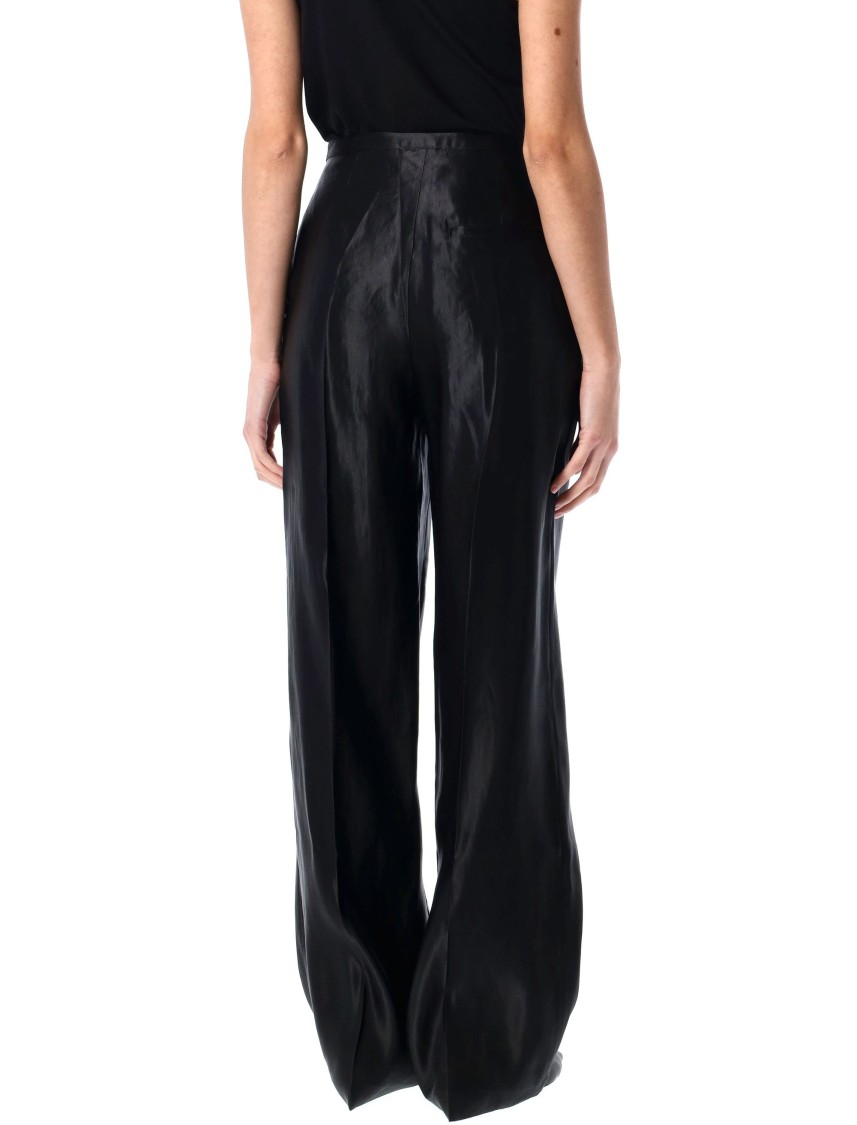Loulou Studio Noro Leather Wide-leg Pants In Black