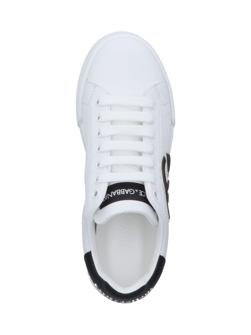Dolce & Gabbana Lace-up Shoes With Contrasting Heel Tab In White