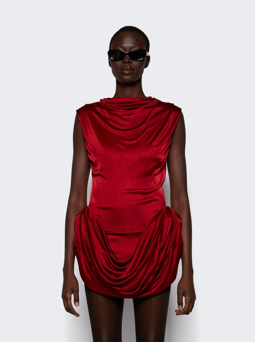 Magda Butrym Draped Satin-jersey Mini Dress