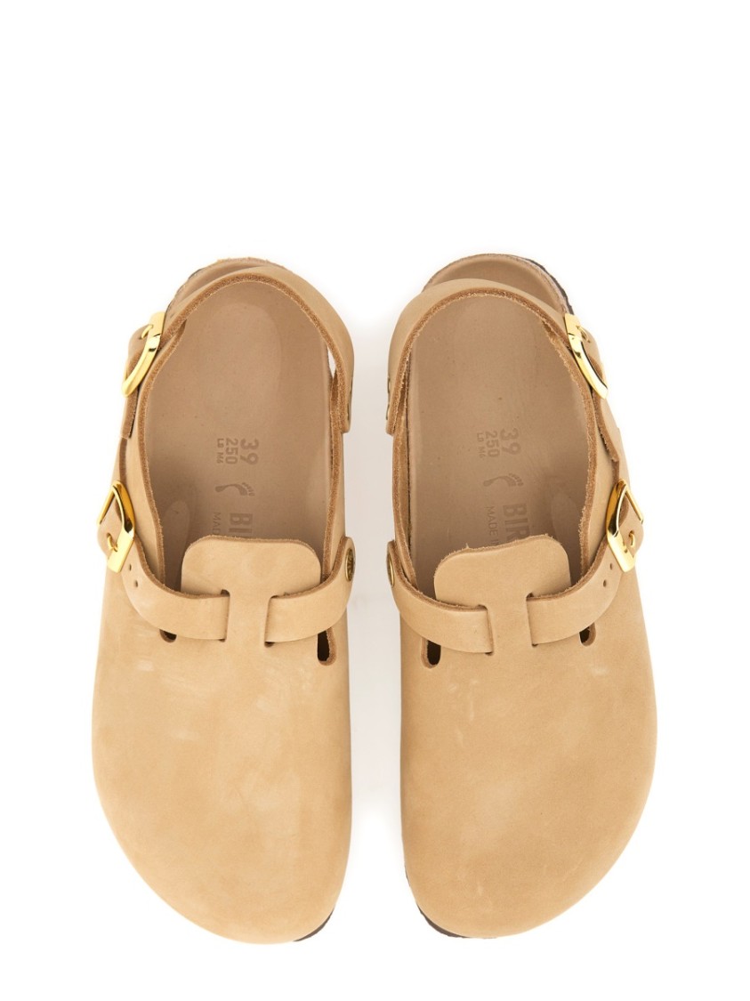 Birkenstock Beige Suede Tokio Ii Slippers In Neutrals