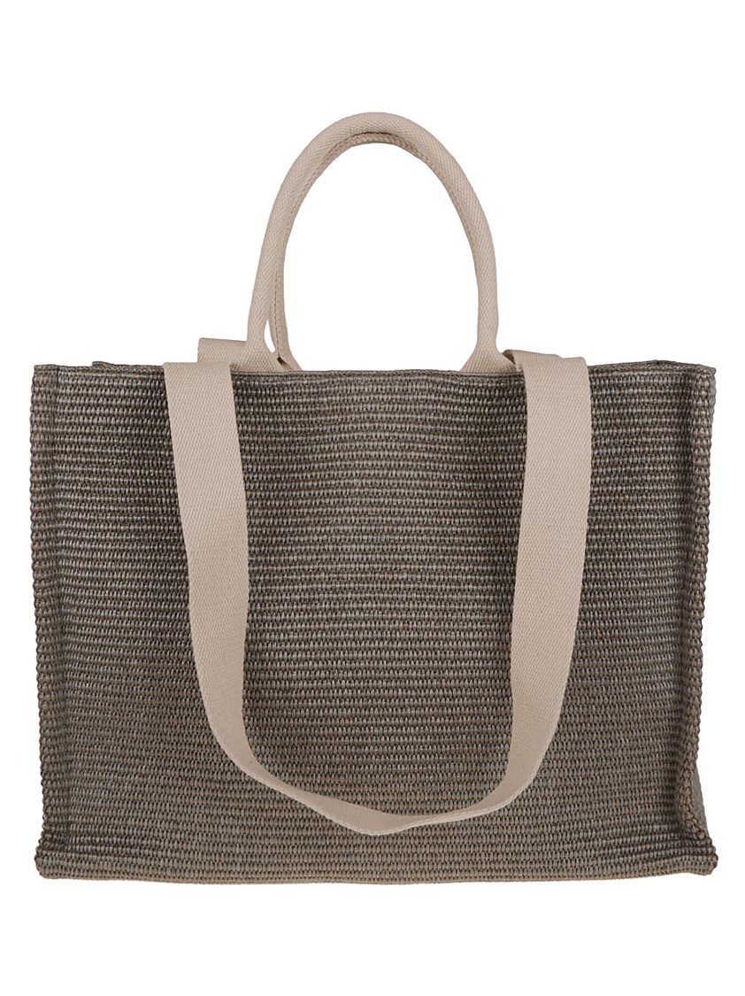 MARNI MARNI LARGE EAST/WEST TOTE BAG IN WOVEN RAFFIA