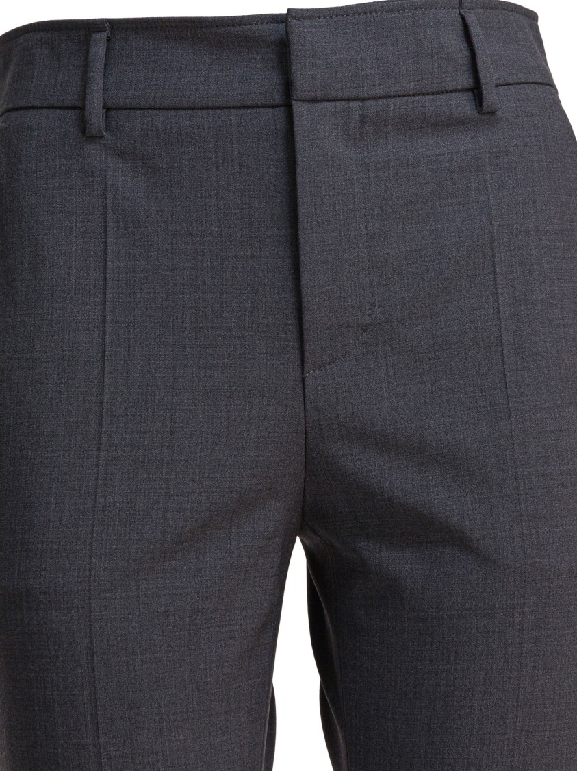 Brunello Cucinelli Tailored Grey Trousers With Mid-rise Waist In Gray