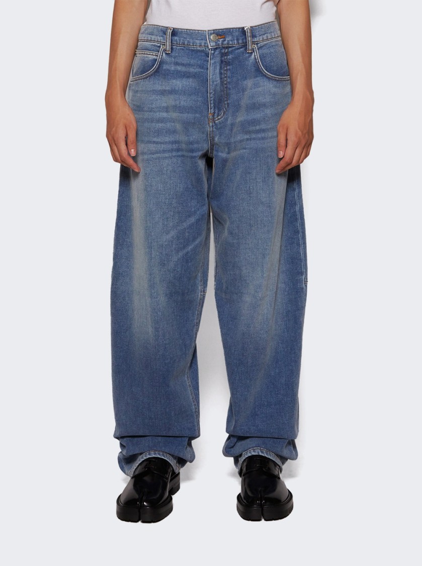 Shop Alexander Wang Brushed Denim Jean Washed Light Blue