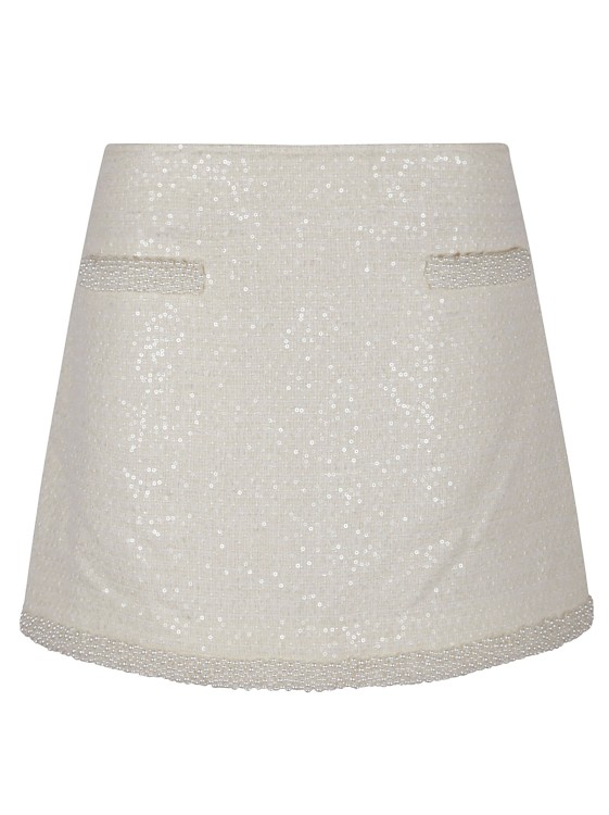 ミニスカート Self-Portrait Sequin-Finish Skirt With Beaded Trim Self-Portrait Sequin-Finish Skirt With Beaded Trim | THE LIST