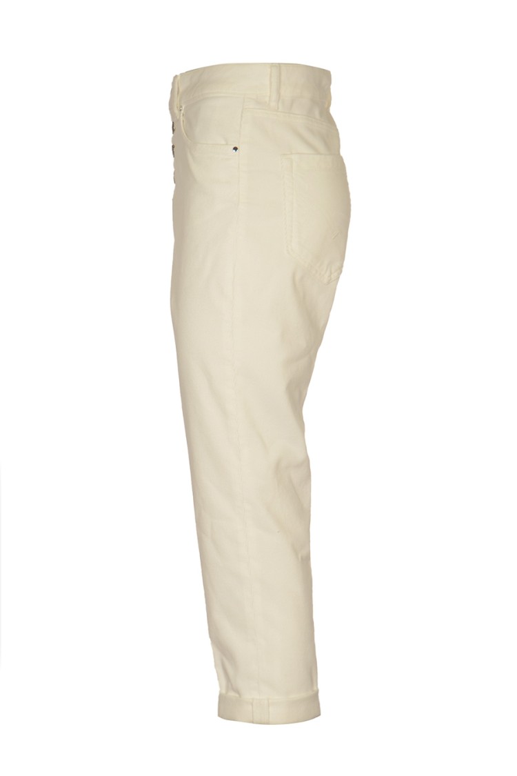 Dondup High-waisted Ice Trousers With Rolled Cuffs